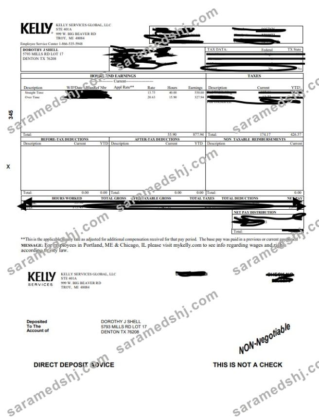 Kelly Paystub